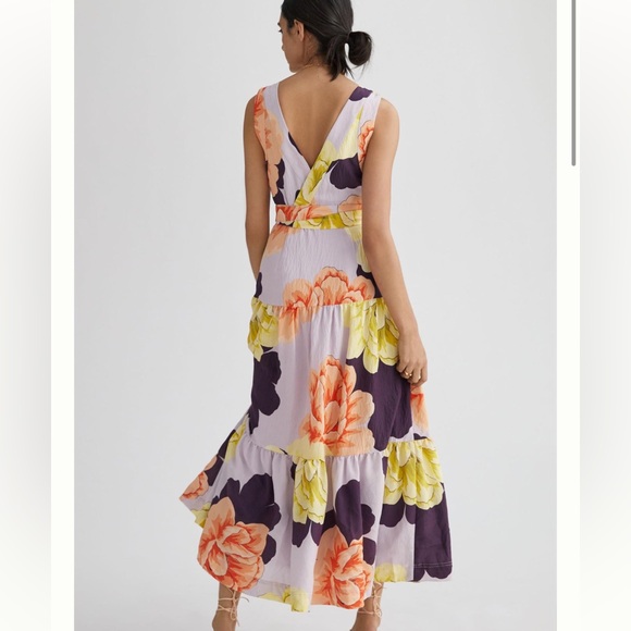 Maeve Floral Wrap Maxi Dress Size US 00P - Picture 3 of 15